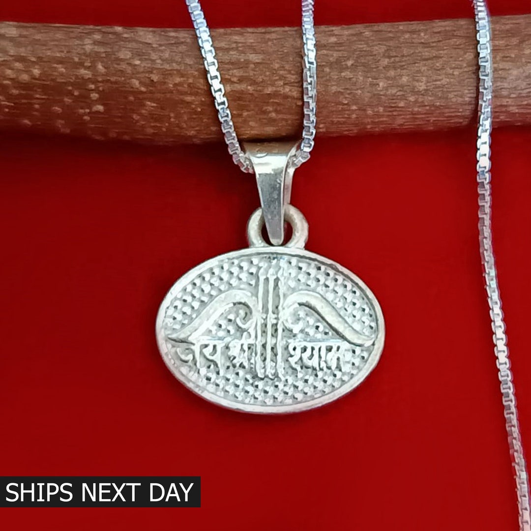 Buy Jai Shri Shyam Pendant, 925 Sterling Silver Locket, Shyam Baba Locket,  Arrow Pendant, Spiritual Necklace Online in India