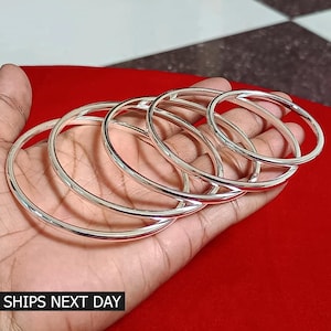 Punjabi Kada in argento sterling 925, Kada da uomo in argento, bracciale in argento