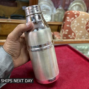 999 Pure Silver Water Bottle Utensils