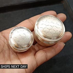 925 Sterling Silver Trinket Box, Kajal Box, Casket Box, Bridal Round Box, Kumkum Sindoor Box, Silver Pill box, Eyeliner Box Gifting