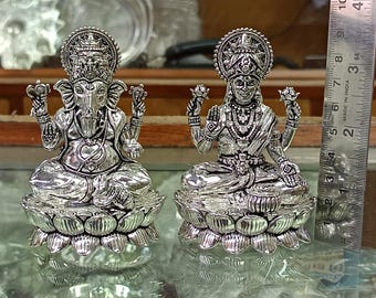 925 Sterling Silver Ganesha Idol Sculpture God Figurine - Etsy