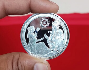999シルバーヒンドゥー教の宗教的縁起の良いシンボルコイン20グラム