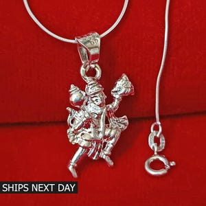 Hanuman Pendant in 925 Sterling Silver God Lord Hanuman Locket for Men and Women