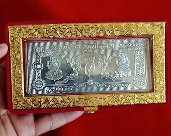 999 puur zilveren Laxmi Ganesh-munt, BIS-gekeurd, geschenkdoos
