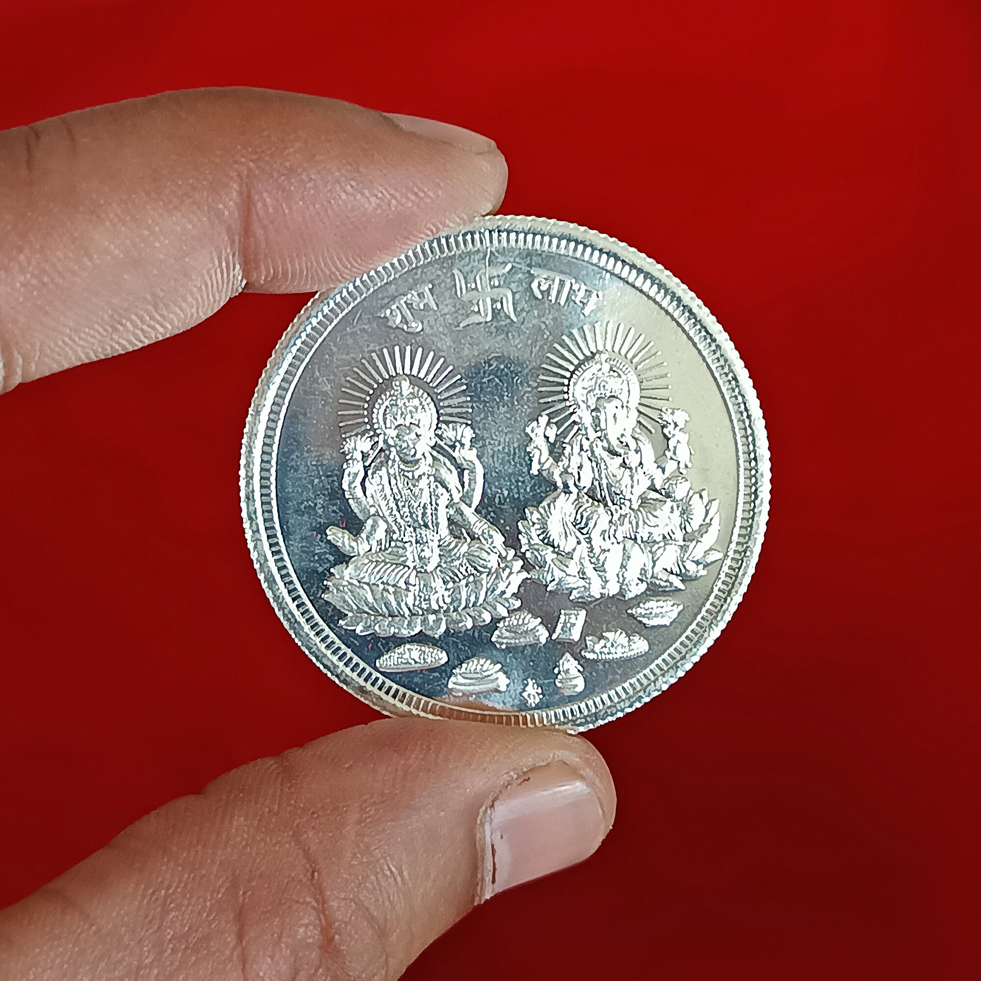 ラクシュミ・ガネーシャ銀貨、ディワリ・プージャ、純銀20グラム