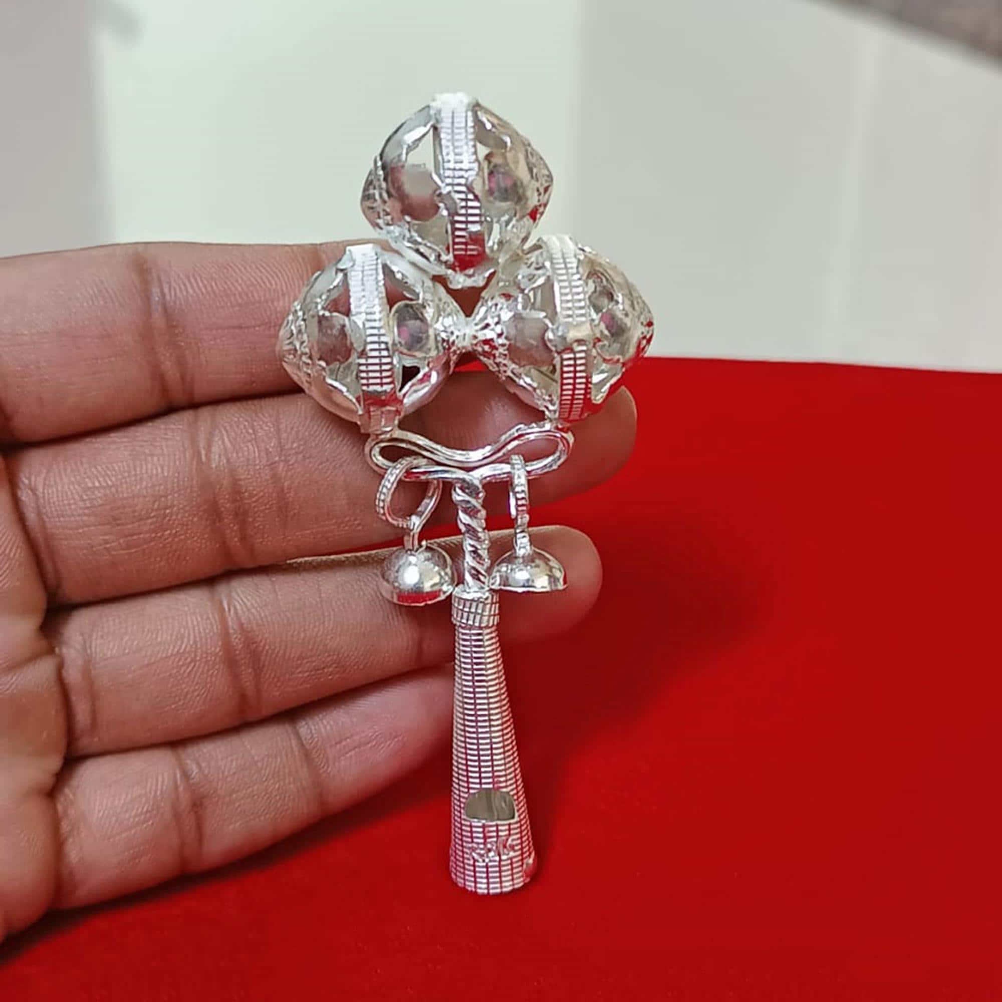 Modern Baby Rattle Handmade 925 Silver Baby Rattle With Whistle, New Born Gifting Bells ...