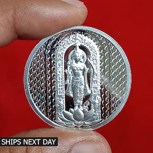 Ram Darbar Silver Coin 10 Grams in 999 Pure Silver Hallmarked
