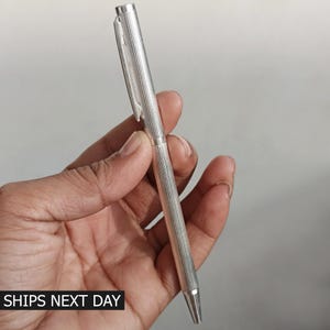 925 Sterling Silver Elegant Ballpoint Pen Luxury Writing Ball Pen Best Silver Gifting Article BIS Hallmarked