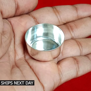 999 Fine Silver Prasad Bowl, Very Small Bowl, Container Box, Silver Puja Utensils, Solid Silver Article Utensils