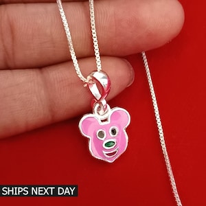 Mickey Mouse Necklace, Disney Necklace, Minnie Mouse, Dainty Charm Necklace, Cute Pendant, Mickey Necklace for Women