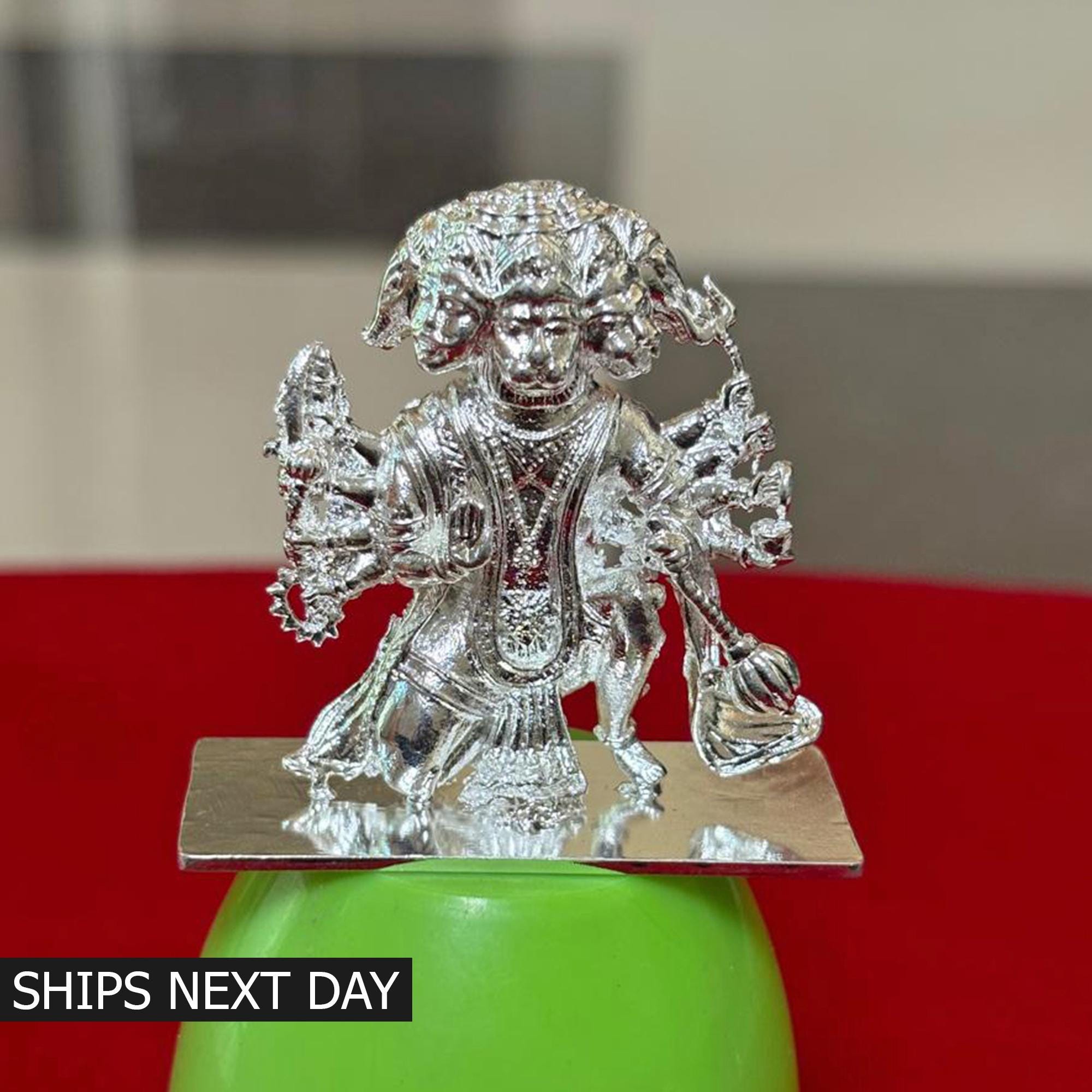 925 Sterling Silver Hindu Idol Lord Panchmukhi Hanuman Statue