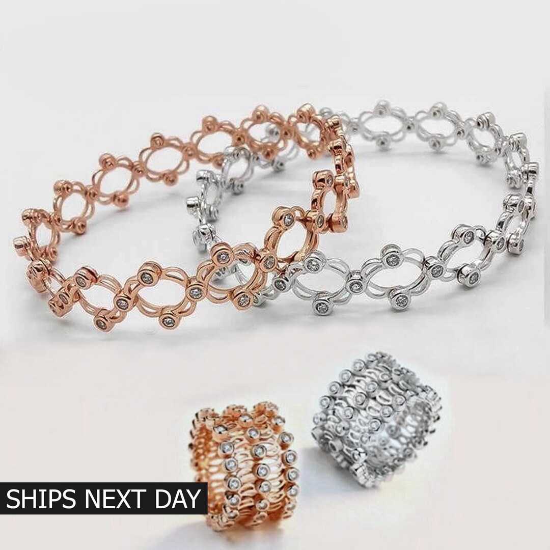 Convertible Sterling Silver Ring Bracelet: Adjustable 2-in-1 Wedding ...