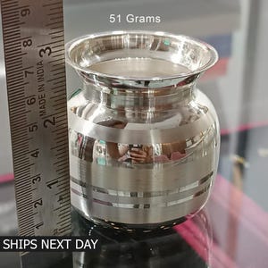 Pure Silver Kalash or Pot at Best Price, Plain Silver Kalash Lota for Pooja or Worshiping, Housewarming Gift