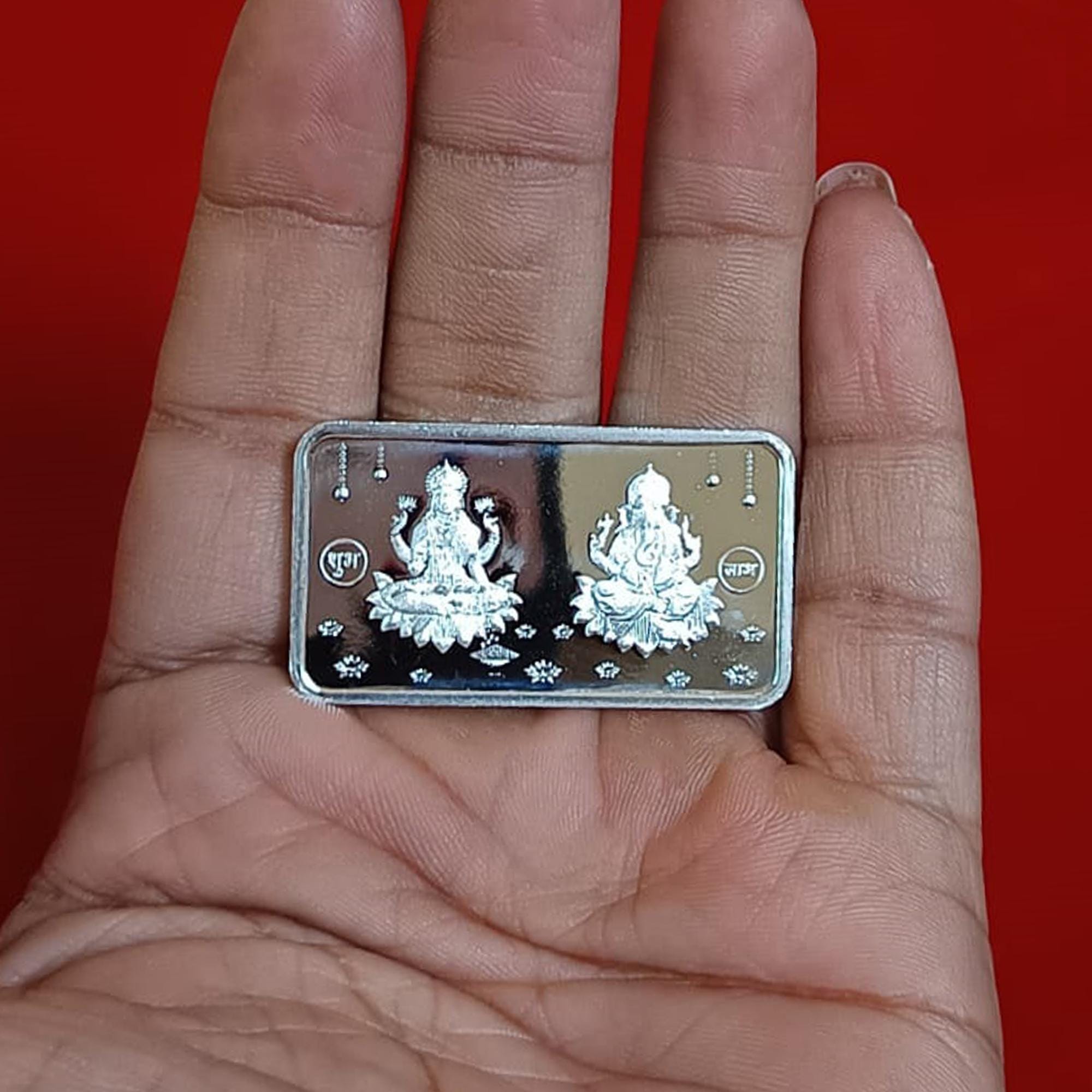 【公式・保証書付】中国土産 足銀999 純銀 20g お守り 縁起物 シルバー 999 Pure Silver Laxmi Ganesh Coin, Silver Bullion Bar, Sacred