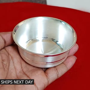 999 Solid Silver Bowl, Baby Serving Utensils, Kids Serving Bowl, Baby Silver Bowl Utensils Gift