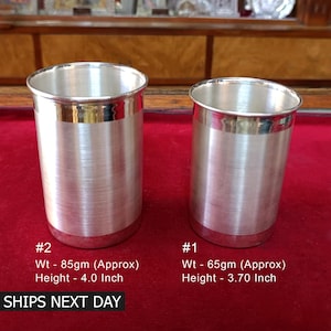 999 Pure Fine Silver Water Milk Glass Tumbler Cups, Baby Food Dining Flask, Real Silver Utensils Gift