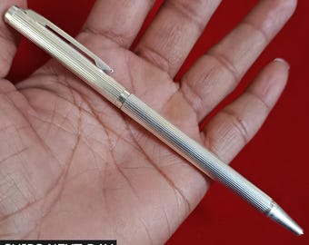 Elegante bolígrafo de plata de ley, regalo de lujo personalizado