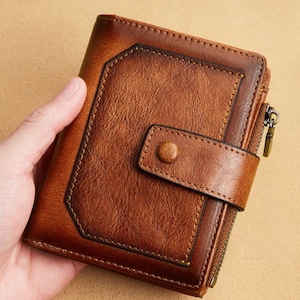 Genuine Leather Wallet, DATE NIGHT, Personalized Bifold Wallet, Handmade Wallet for Men
