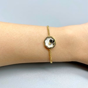 Golden Engraving Rabbit Pendant Bracelet, Bunny Bracelet