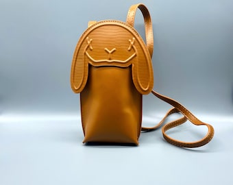 Faux Leather Rabbit Bunny Cross Body Bag/ Phone Bag