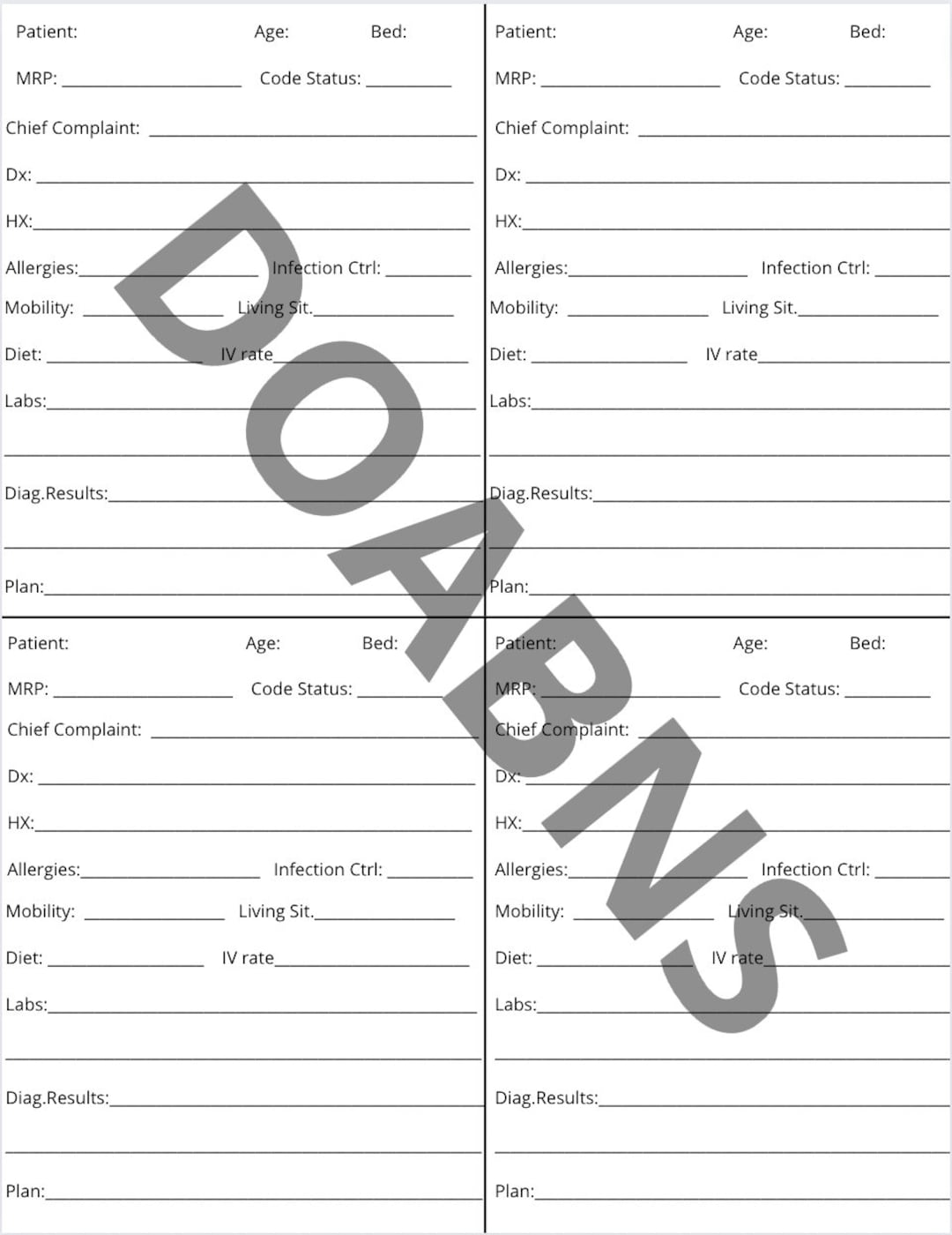 ER Report Sheet - Etsy