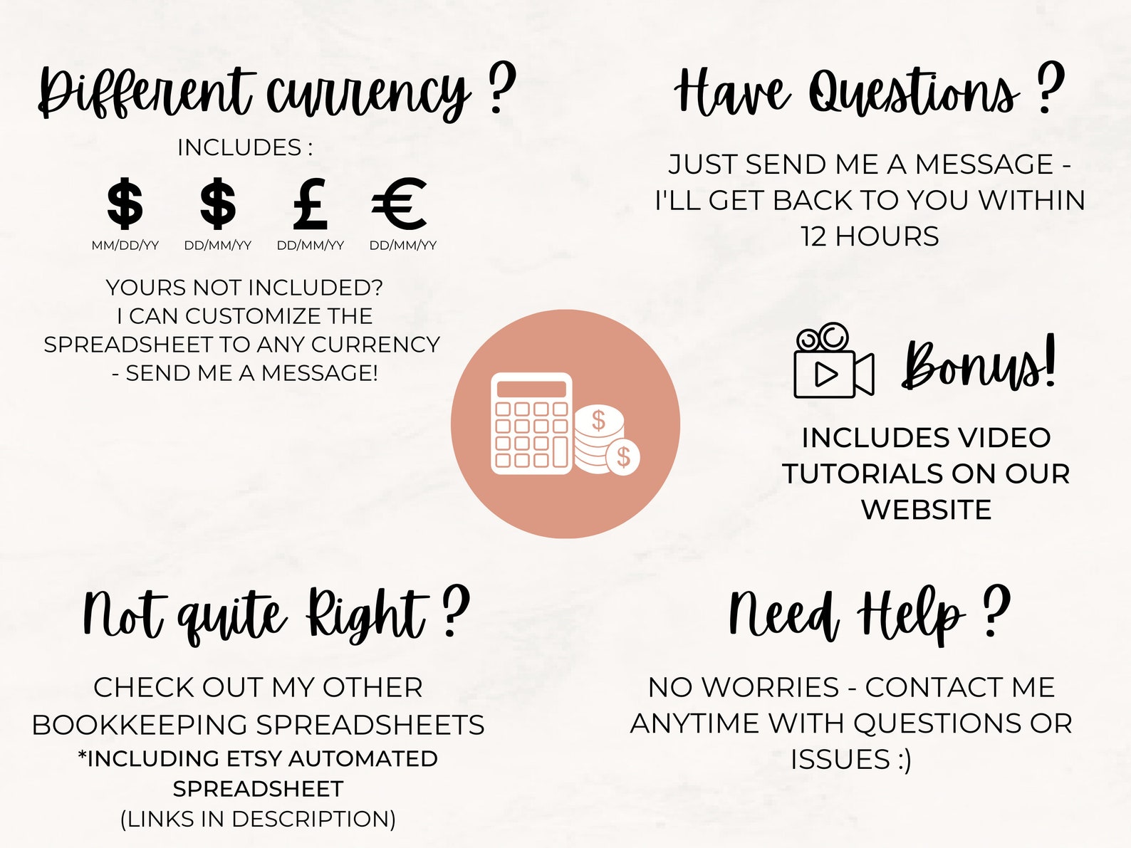 Simple Bookkeeping Template Small Business Bookkeeping - Etsy