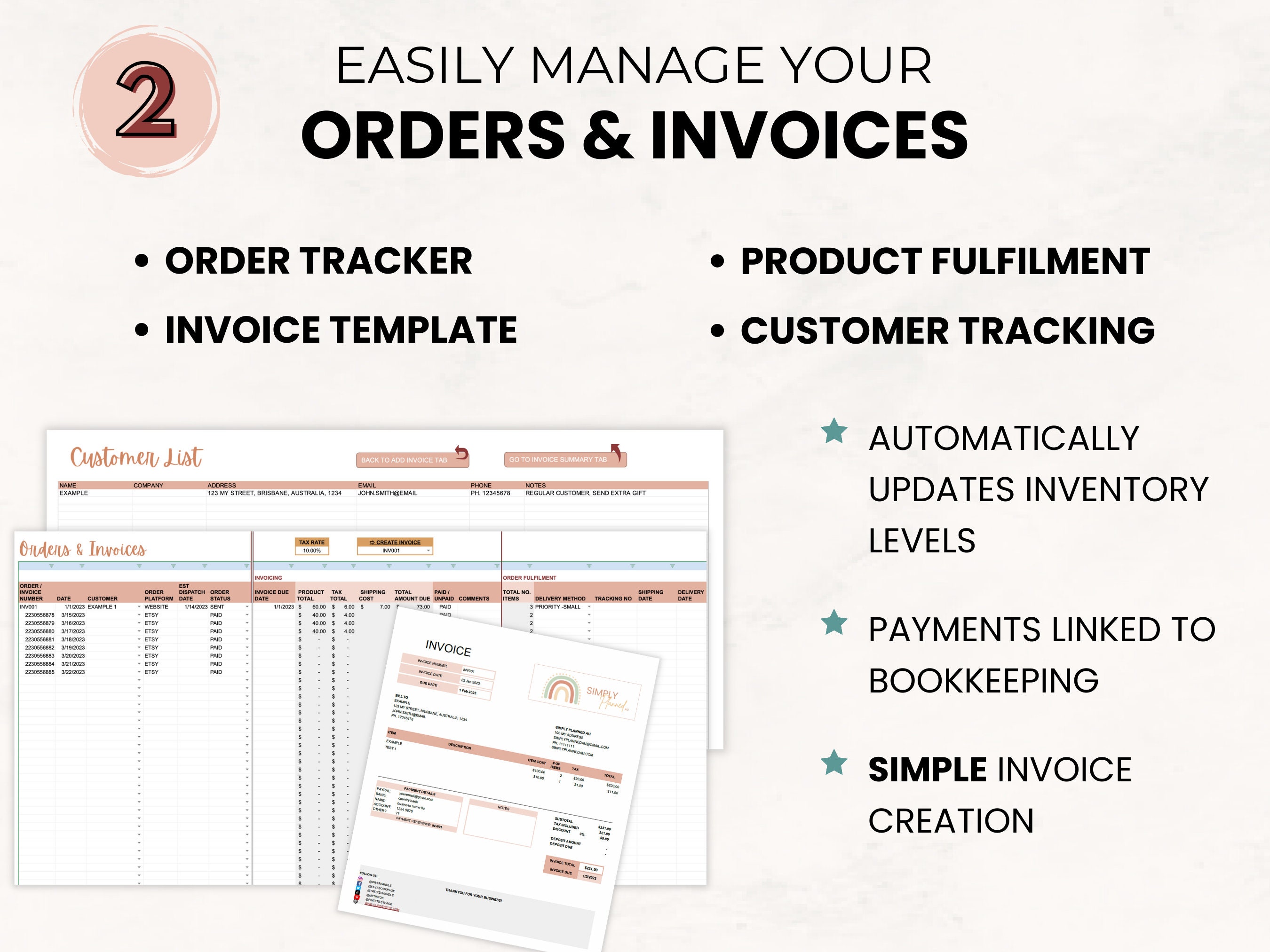 Ultimate Excel Inventory Tracking Bookkeeping and Invoicing, Small ...