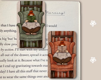 Magnetic Bookmark | Bookcase library chair bookmark | reading | planners | gift