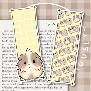 Guinea Pig Bookmarks Illustrated Bookmarks Piggies Bookmarks Cosy ...