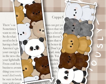 Teddy Bear Bookmarks | Illustrated bookmarks | Cute bookmarks | Cosy bookmarks