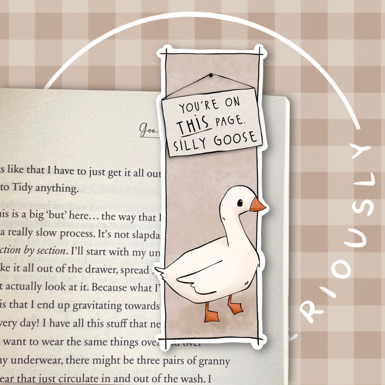 Silly Goose Bookmarks Illustrated bookmarks Year of the dragon bookmarks Cosy bookmarks image 2