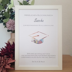 Regalo de dinero personalizado para graduación/estudio - Formato A4