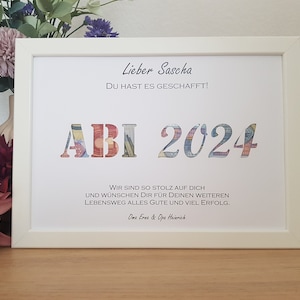 Regalo en efectivo personalizado por graduarse de la escuela secundaria / aprobar el examen - Formato A4