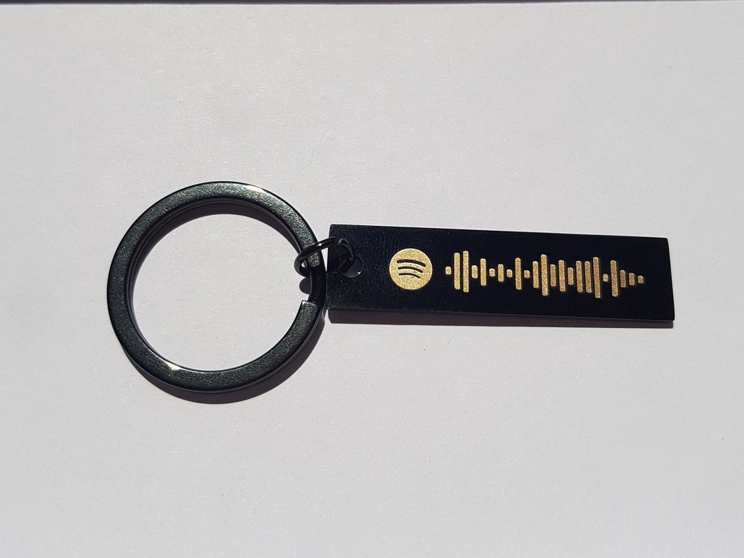 Spotify Code Keychain With Individual Engraving, Personalized Keychain