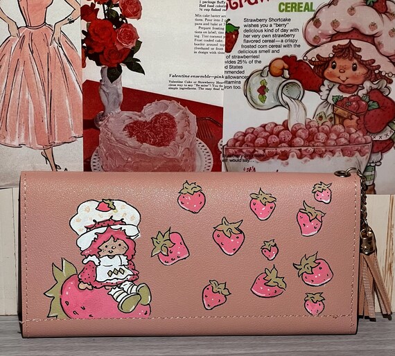 Handpainted Strawberry Shortcake Wallet Etsy