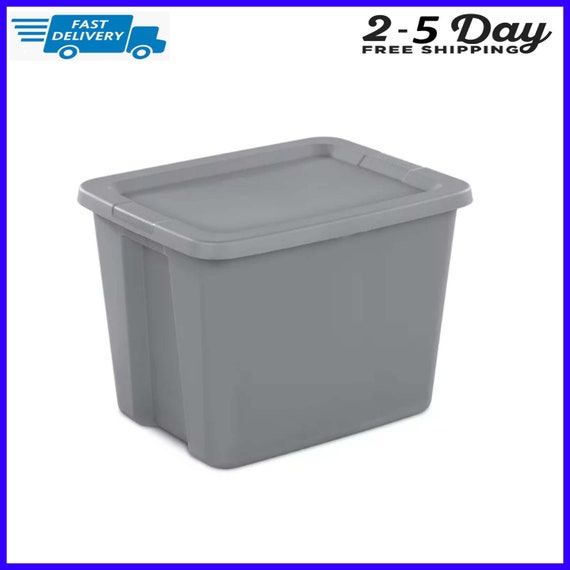 Sterilite 18 Gallon Tote Box Plastic, Gray 