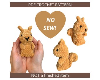 Patrón de ardilla sin costura Atticus, patrón de crochet en PDF, amigurumi