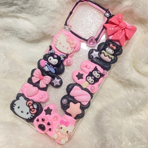 Decoden Case Iphone Hello Kitty & Kuromi