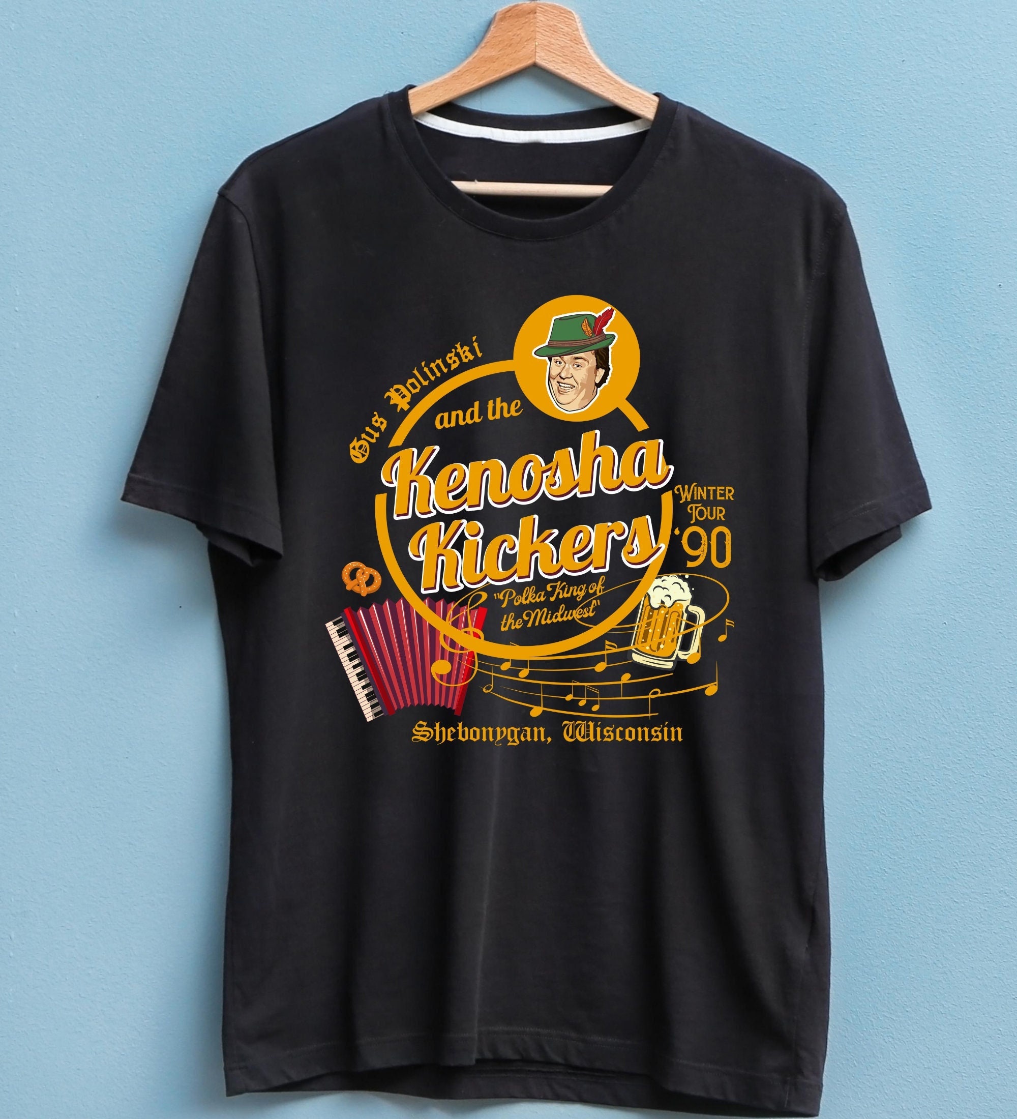 Discover Kenosha Kickers Premium T Shirt, Gus Polinski Shirt, Polka King Of The Midwest Tee
