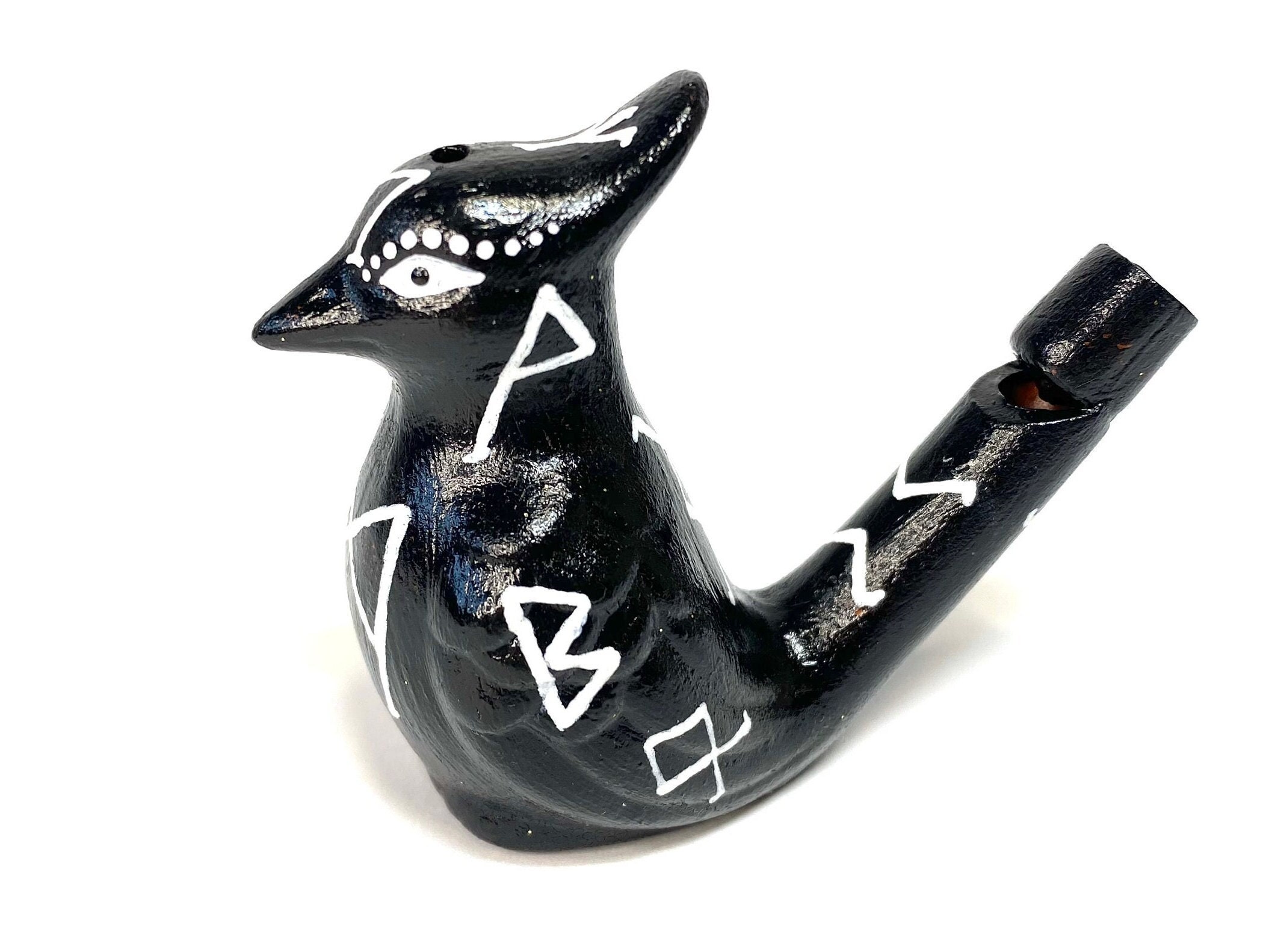 Viking Nordic Whistle Bird. Rune Bird. Clay Water Whistle . Pottery ...