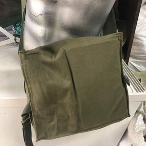Véritable sac à bandoulière de l'armée militaire, sac à dos, sac à dos, neuf, toile vintage unisexe image 5