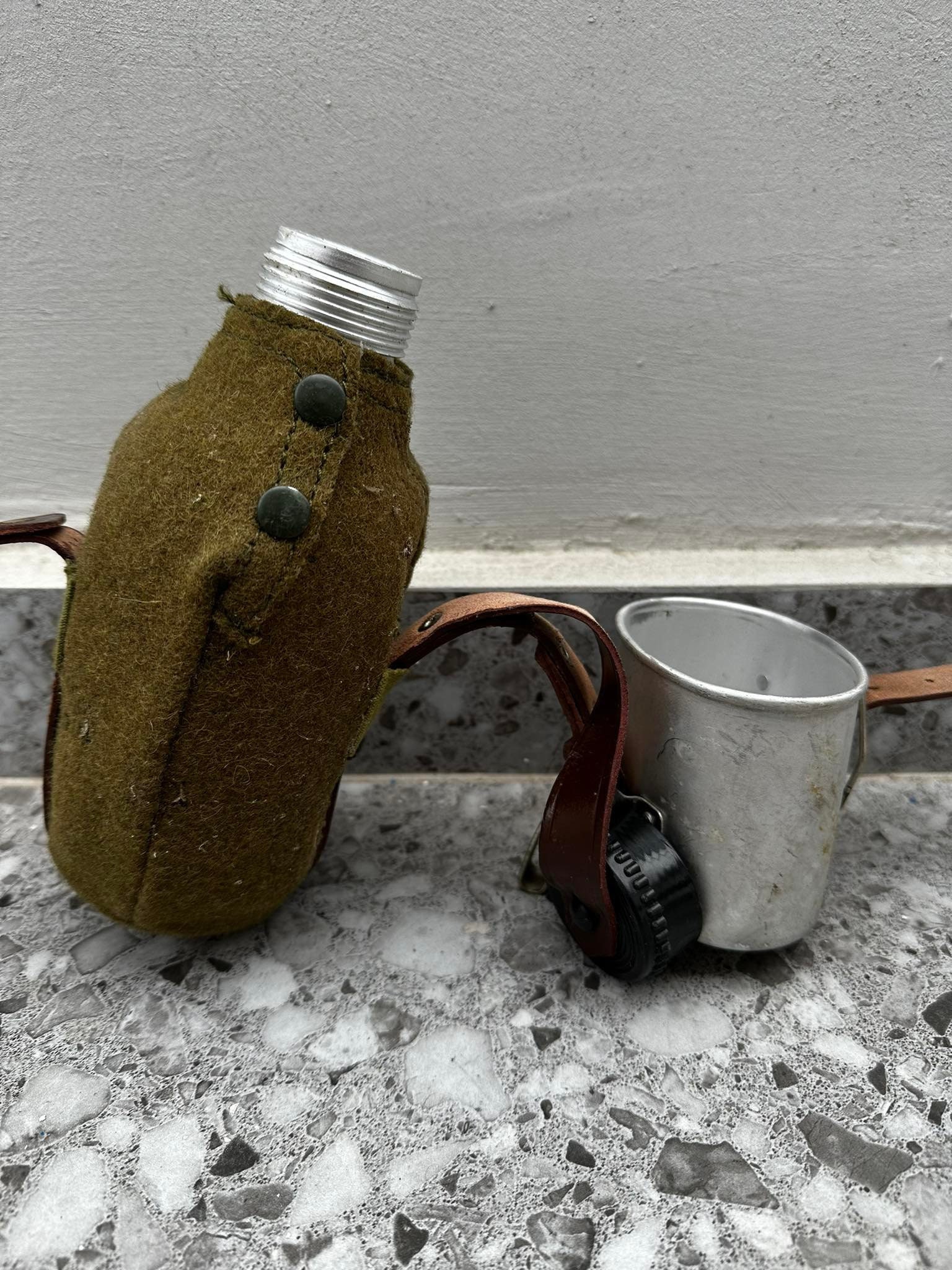 Romanian Army Military Canteen With Cup & Cover 32 ounce Genuine