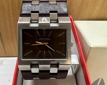 Unique Men Watch Nixon Nice Ride the Big Rig Brown Japan Movement Leather Texture Quartz With Box Etsy