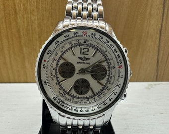 Orologio Breitling al quarzo modificato da uomo in acciaio inossidabile quadrante bianco