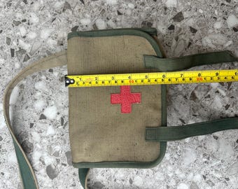 Vintage Military Field Medic First Aid Canvas Medical Rucksack