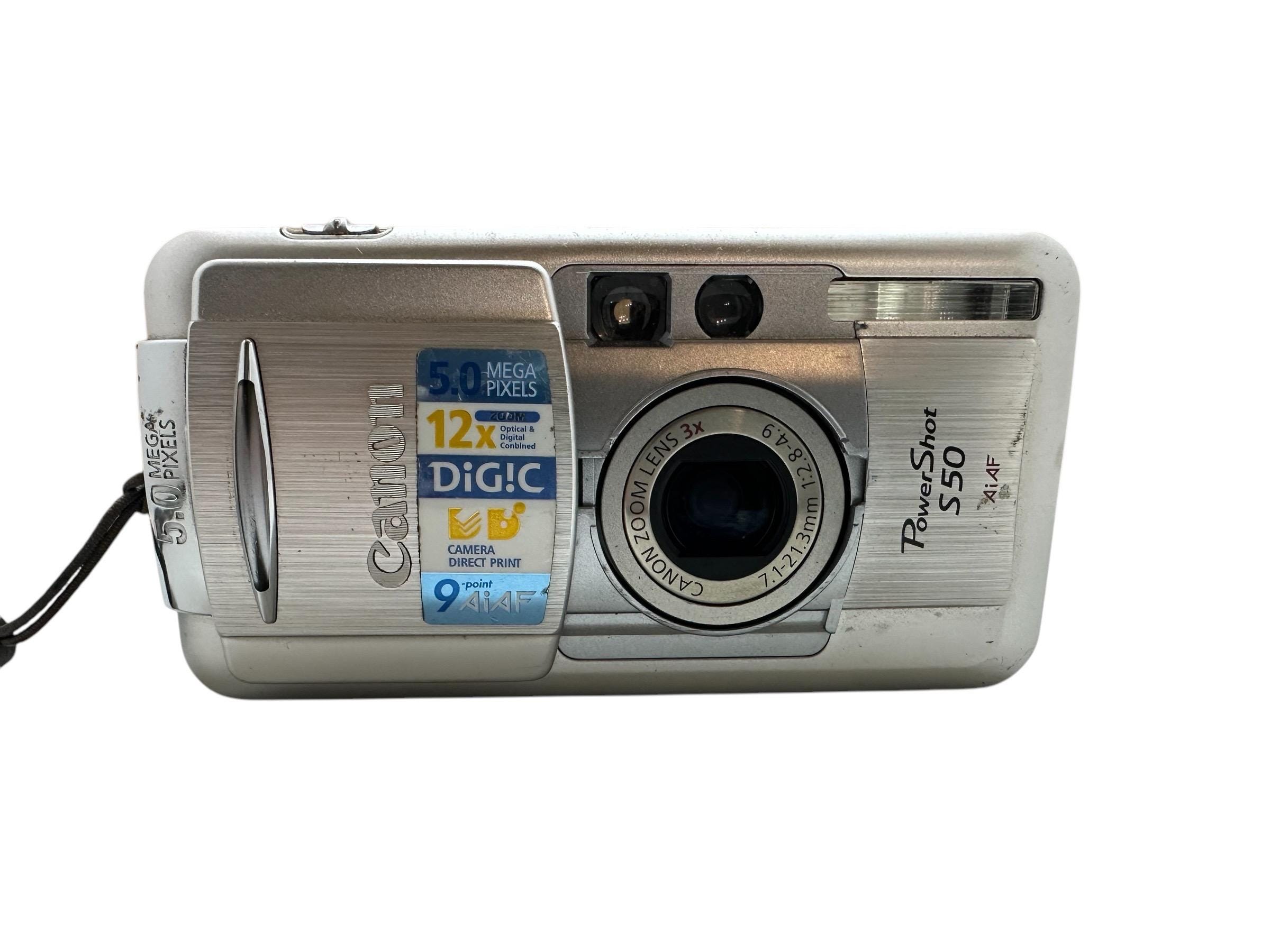 Canon Powershot S50 Silver is Digital Camera 5 MP 12x Optical Zoom