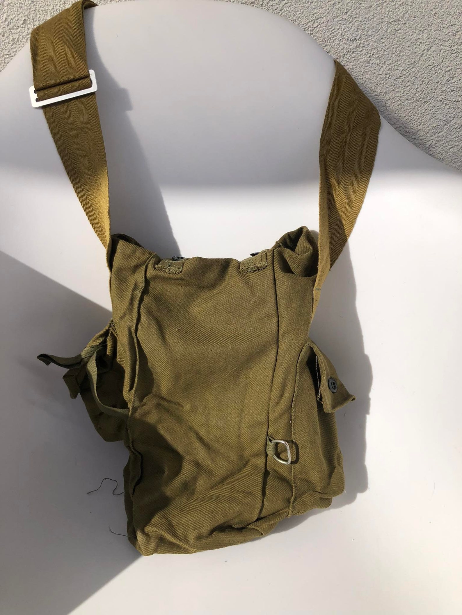 Original Polish Army Shoulder Vintage Olive Green Haversack Retro Bread Bag NEW