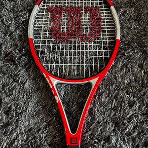 Professional Tennis Racquet Wilson Titanium Six-One Comp 98 sq Inches  System Series CRACK on it