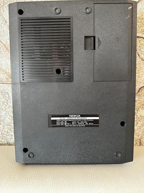 Vintage Unique Rare NOKIA SL 531 Portable Cassette Recorder 1980
