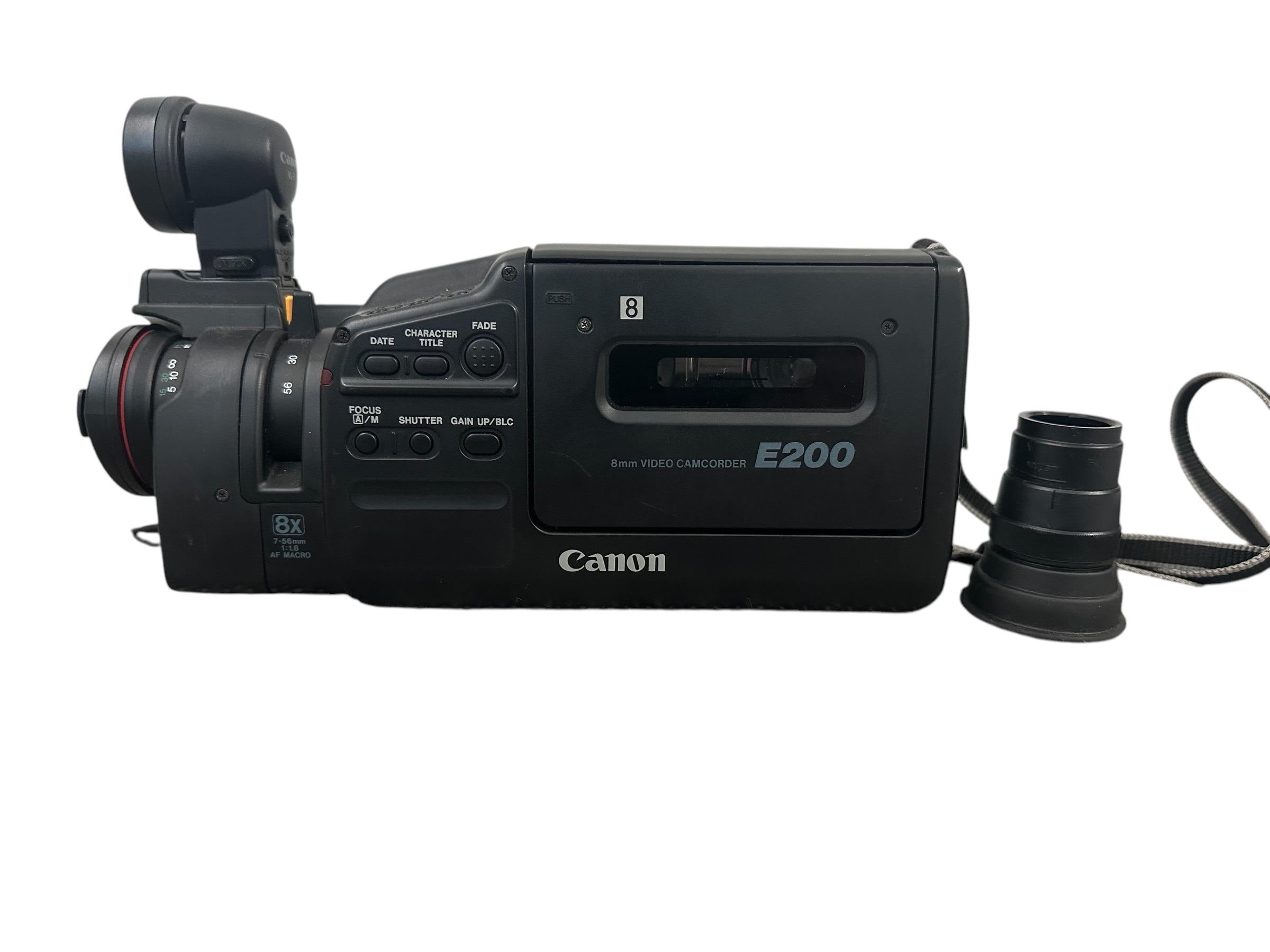 Vintage Canon E200 8mm Video Camcorder 500x Digital Zoom 8x Af